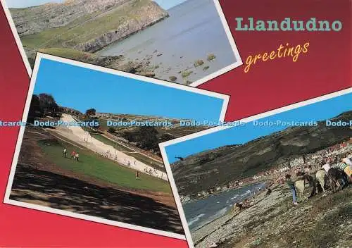 D300589 Llandudno Greetings Bamforth Holmfirth Yorkshire Color Gloss View Series