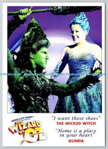 D306552 Postkarte Die böse Hexe Glinda Andrew Lloyd Webber Der Zauberer von OZ Lo