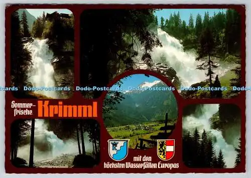 D303273 Krimml Mittlerer Wasserfall mit Gasthof Sconangerl Blich vom Gasthaus Ha