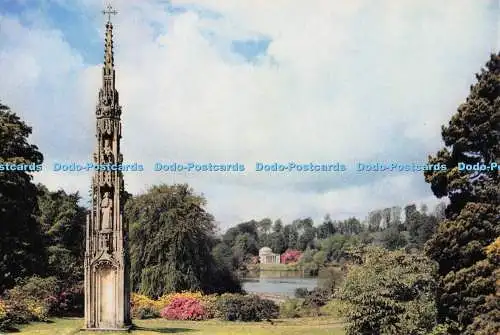 D300757 Wiltshire Stourhead Mere The Bristol Cross Seen in the Foreground J Arth