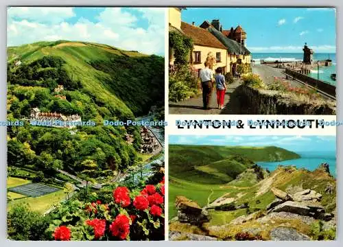 D309402 North Devon Lynton and Lynmouth Multi view John Hinde F R P S Ireland Po