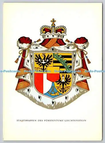 D306816 Staatswappen des Furstentums Liechtenstein Wappenkarate Fürstentum