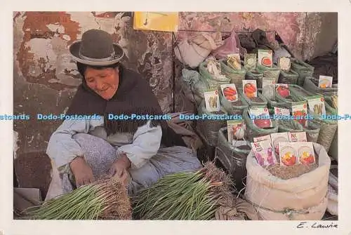D300862 Seed Vendor La Paz Vendora de Semillas Eric Lawrie Bolivia Collection
