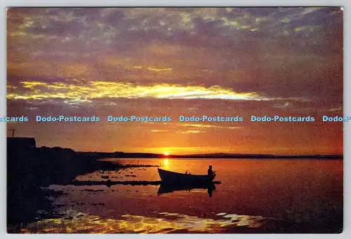 D309463 Orkney Loch of Harray Sunset J Arthur Dixon Inverness Schottland Farbe Ph
