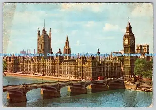 D303477 The Houses of Parliament Von der anderen Seite der Themse London A V
