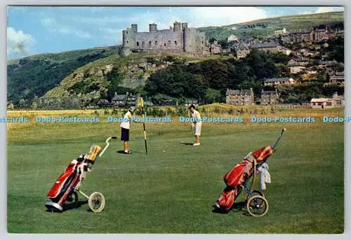 D309489 Merioneth Royal St Davids Golf Course and Harlech Castle R W Jones J Art