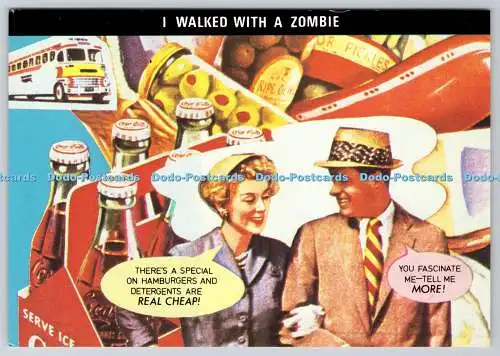 D303518 Ich ging mit einer Zombie De Luxe Postkarte von Chic Pix Sidgwick und Jackson
