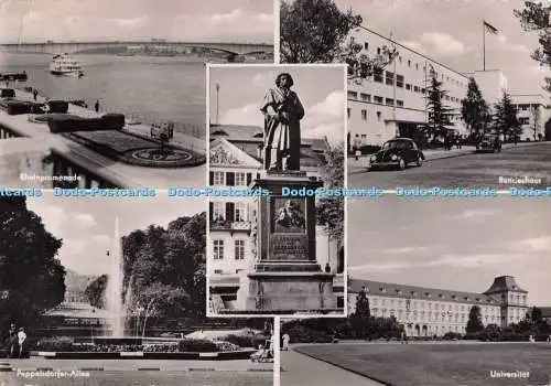 D300923 Bundeshauptstadt Bonn Rheinpromenade Universität Rhein Bild Verlag J Spa