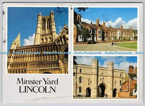 D303543 Lincoln Minster Yard Richter Postkarten Hastings PM Doncaster 1994 Multi v
