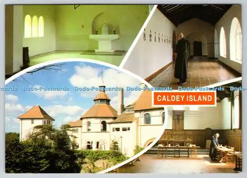 D303568 Caldey Island Kreuzwegstationen Refektorium Altar Kloster Kirche Ansicht