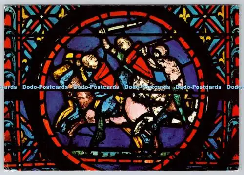 D301016 Vitraux de la Sainte Chapelle Histoire de Judith les Cavaliers d Holophe