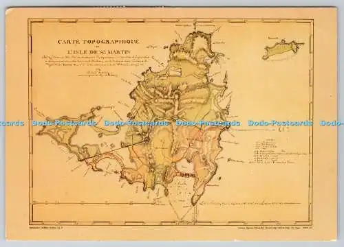 D301017 Carte Topographique de L Isle de St Martin von Samuel Fahlberg 1817 Algem