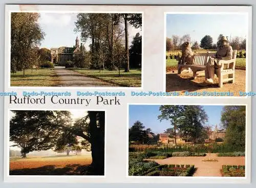 D303620 Rufford Country Park Abbey Meadow Man and Sheep Formal Gardens Judges Po