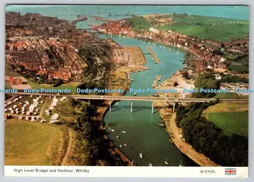 D303622 Whitby High Level Bridge and Harbour E T W Dennis Scarborough Photocolou