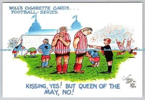 D309652 Kissing Yes But Queen of the May No Will Zigarettenkarten Fußball Serie