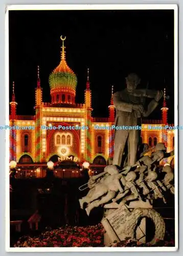 D307034 Copenhagen Tivoli Nimb Restaurant Statue von H C Lumbye Dancolor