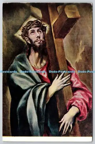 D307036 Christus umarmt das Kreuz Greco Museo del Prado Espana