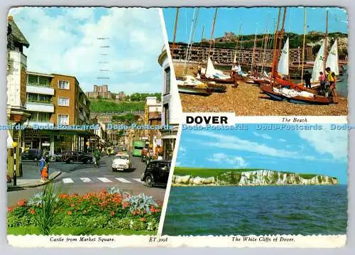 D301080 Dover The Beach Castle vom Marktplatz Die weiße Klippe von Dover Valen