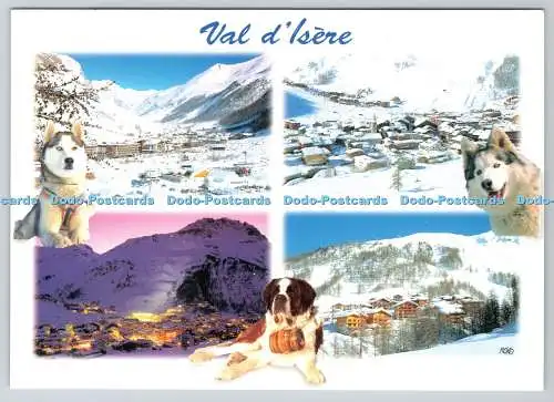D301159 Val de Isere Au pied des Pistes le Village sous la Neige au Crepuscule F