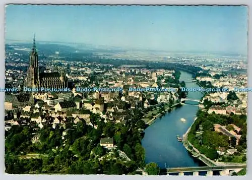 D301206 Ulm mit Donau und Münster Hochster Kirchturm der Welt 161m Jahre Cramer