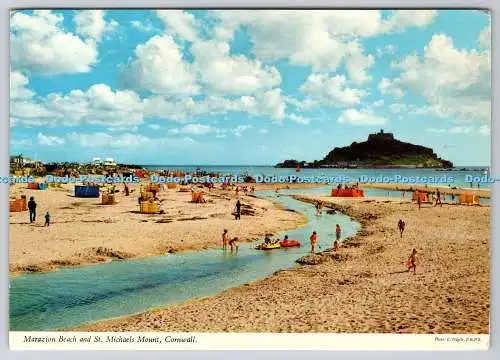 D303867 Cornwall Marazion Beach and St Michaels Mount E Nagele F R P S John Hind