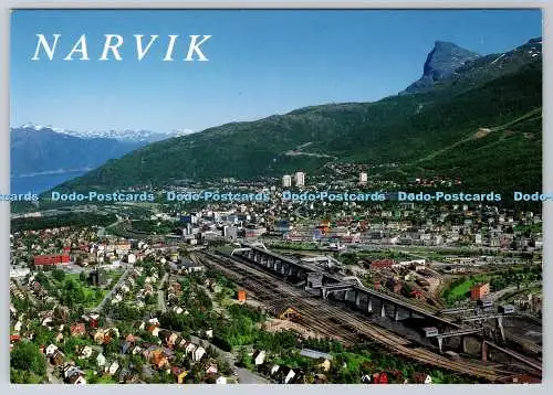 D301333 Narvik Blick auf die Stadt aus der Luft ZUM FOTO