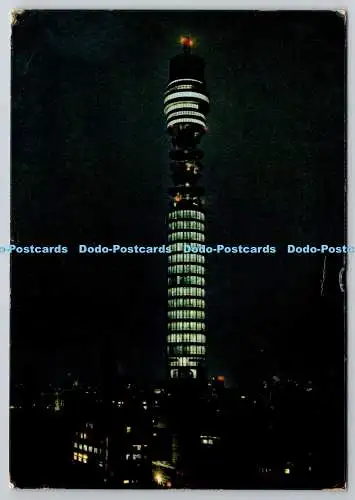 D307326 GPO Post Office Tower London bei Nacht von Torrington Place Postmaster G