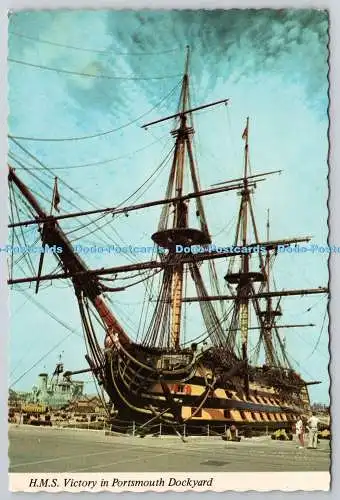 D307340 H M S Victory in Portsmouth Dockyard Bennett Publications Lenham Kent