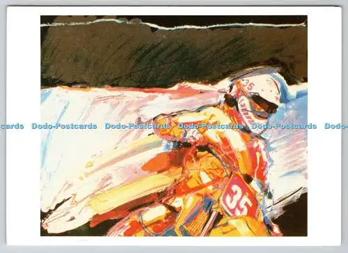 D309997 Motorradfahrer Nr 35 EBO Karten Cees van Gastel 1989
