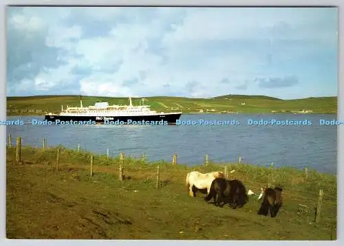 D310006 Shetland The P and O Ferries St Clair verlässt Lerwick J Arthur Dixon Ltd