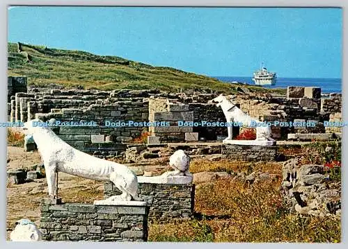 D304024 Delos Archaische Löwen Griechenland Postkarte