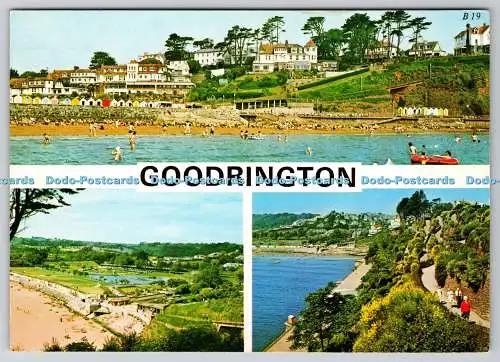 D310039 Goodrington View of the City Beach Europa Karten Multi View 1989