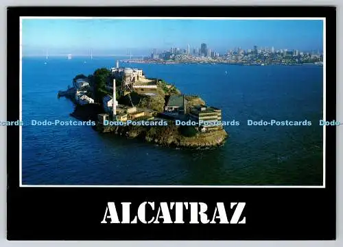 D301468 Alcatraz Eine Luftaufnahme von Alcatraz und der Bucht von San Francisco mit der Stadt