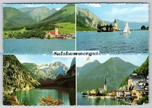 D304066 Salzkammergut St Wolfgang Schloss Orth Gosausee mit Dachstein Hallstatt
