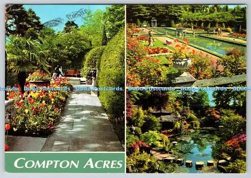 D310066 Compton Acres Dorset Poole John Hinde Ltd Multi View 1992