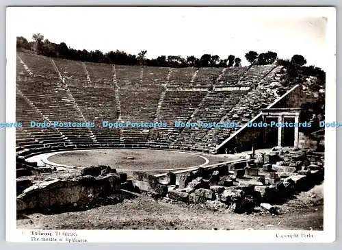 D304111 Das Theater Epidauros Griechenland Perla Alte Fotokarte