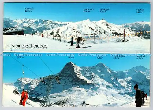 D304136 Schweiz Kleine Scheidegg 2061 Schilthorn Lauberhorn Tschuggen Faulhorn W