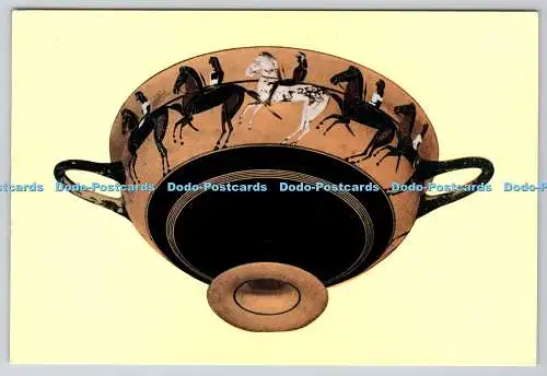 D301535 Dachboden schwarz Figur Kylix 550 500 B C Museum von Korinth C Tziropoulos Ath
