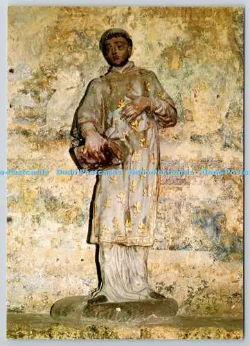 D307495 Heiliger Emilion Collegiale Statue pierre peinte Solaire Foto