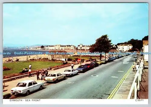 D304142 Exmouth Sea Front Richter Hastings Postkarte
