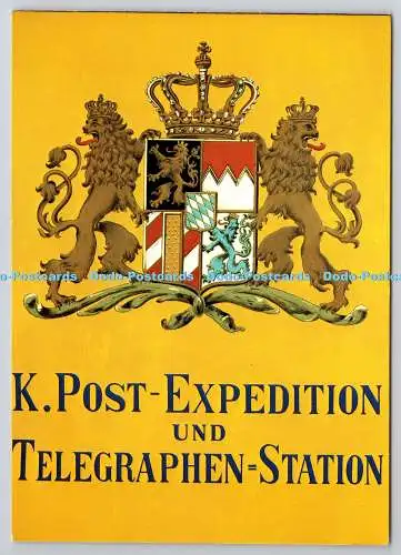 D307499 K Post Expedition und Telegraphen Bahnhof Foto DBP