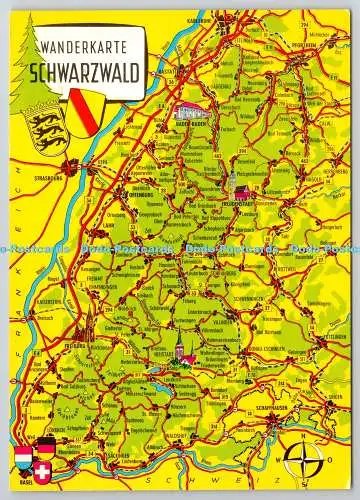 D307677 Landkarten Schwarzwald Herst u Verlag Schoning und Co Gebrüder Schmidt S plus