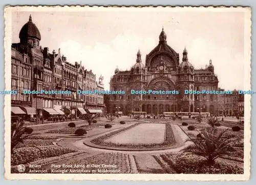 D304316 Anvers Antwerpen Belgien Place Reine Astrid et Gare Centrale Koningin As