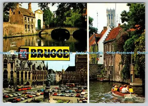 D304318 Grüße aus Brügge J V D B Ediciones FISA Barcelona 1977 Postkarte Mul