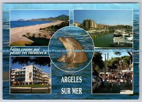 D301926 Argeles sur Mer Divers Aspects Vue Aerienne le Port le Centre la Rye Pie