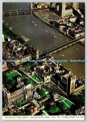 D307891 Houses of Parliament Westminster Abbey and the Thames from Air Photo Aer