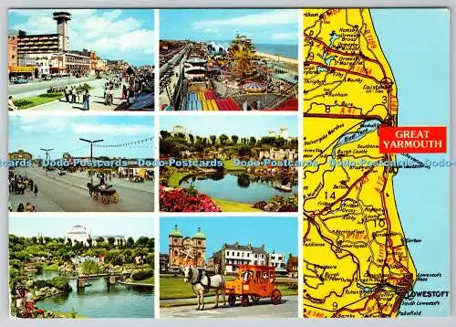 D310530 Karte Great Yarmouth Dons Supplies Norwich John Hinde Irland DC Produkt