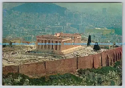D310553 Griechenland Athen Akropolis aus dem Luftweg gesehen O E PM Glyfada 1986 Postkarte