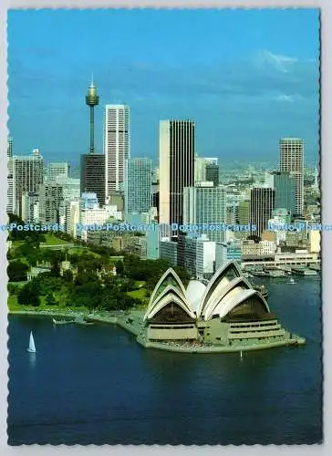D304564 Sydney New South Wales Luftaufnahme des Opernhauses mit Kulisse der Stadt