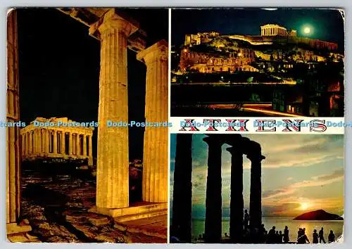 D310555 Griechenland Athen B Isaias PM Rhodos 1973 Postkarte Mehrfachansicht